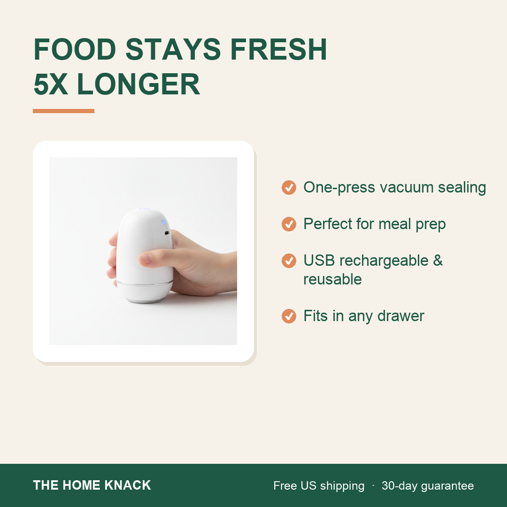 FreshSeal™ — Handheld Cordless Vacuum Sealer
