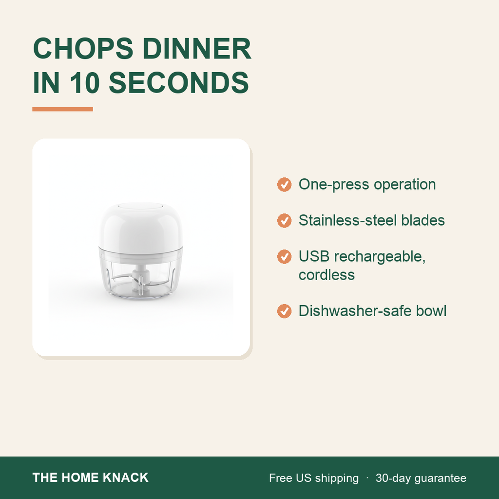 KnackChop™ — Cordless Electric Mini Chopper