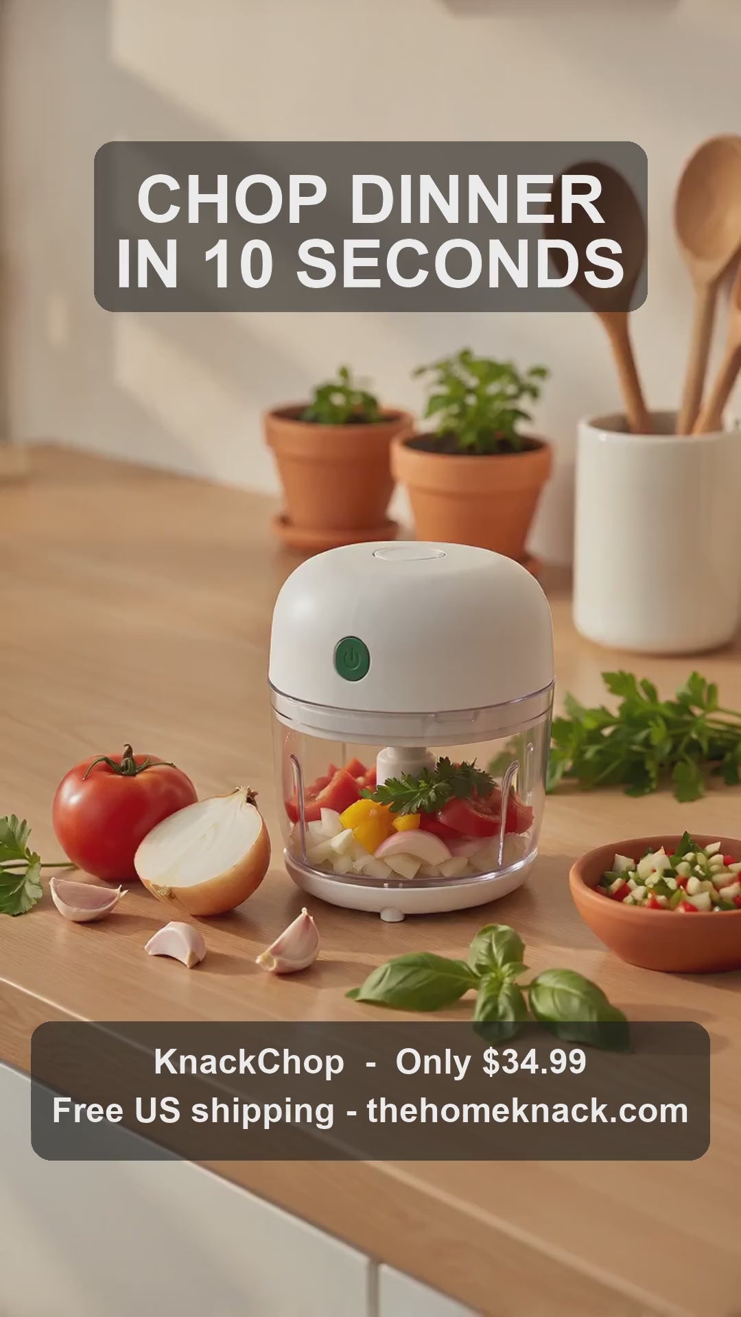 KnackChop™ — Cordless Electric Mini Chopper